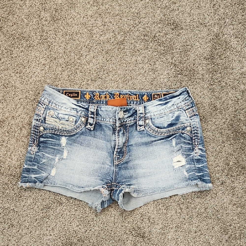 Rock Revival Women's Blue Denim Shorts